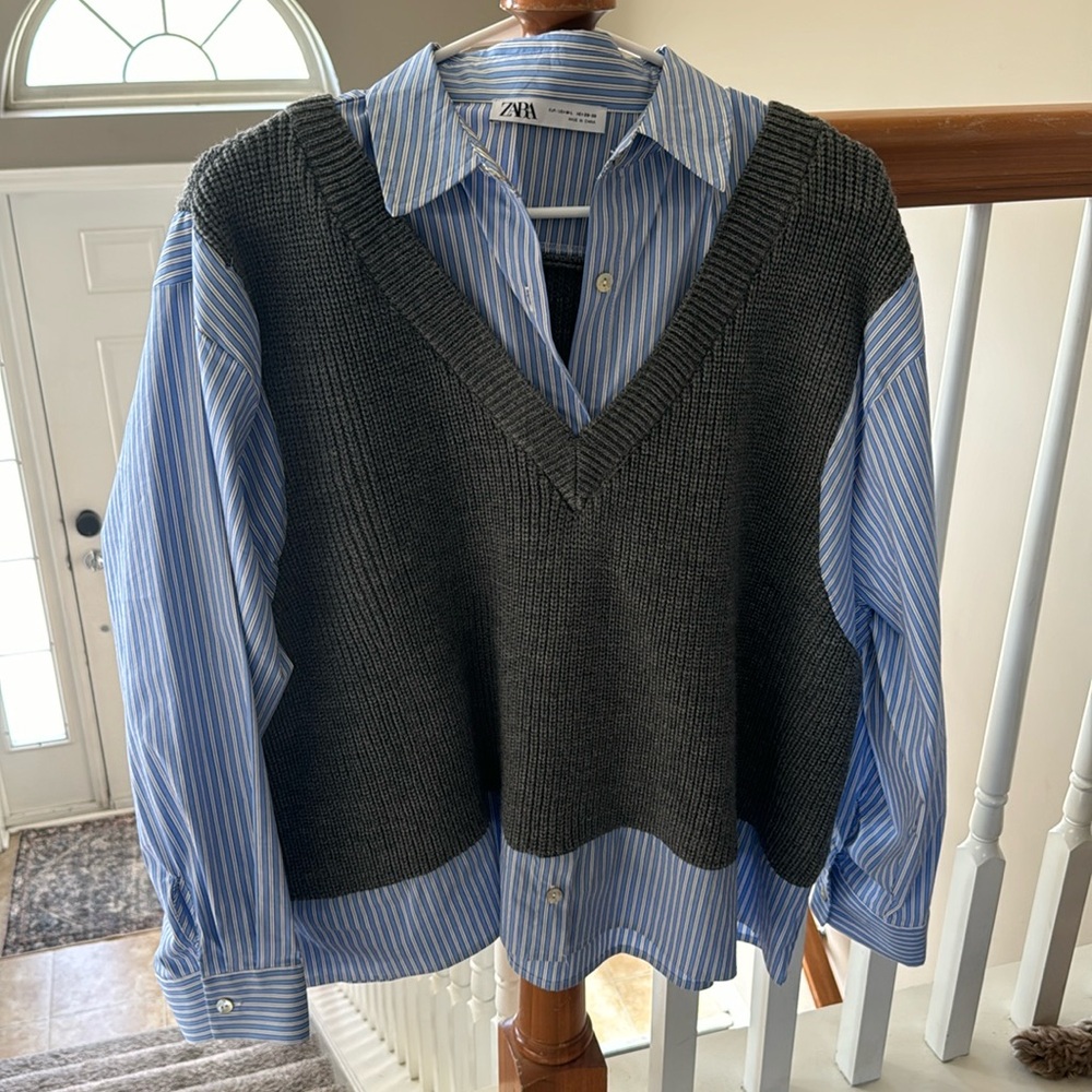 Zara oversized sweater shirt M/L